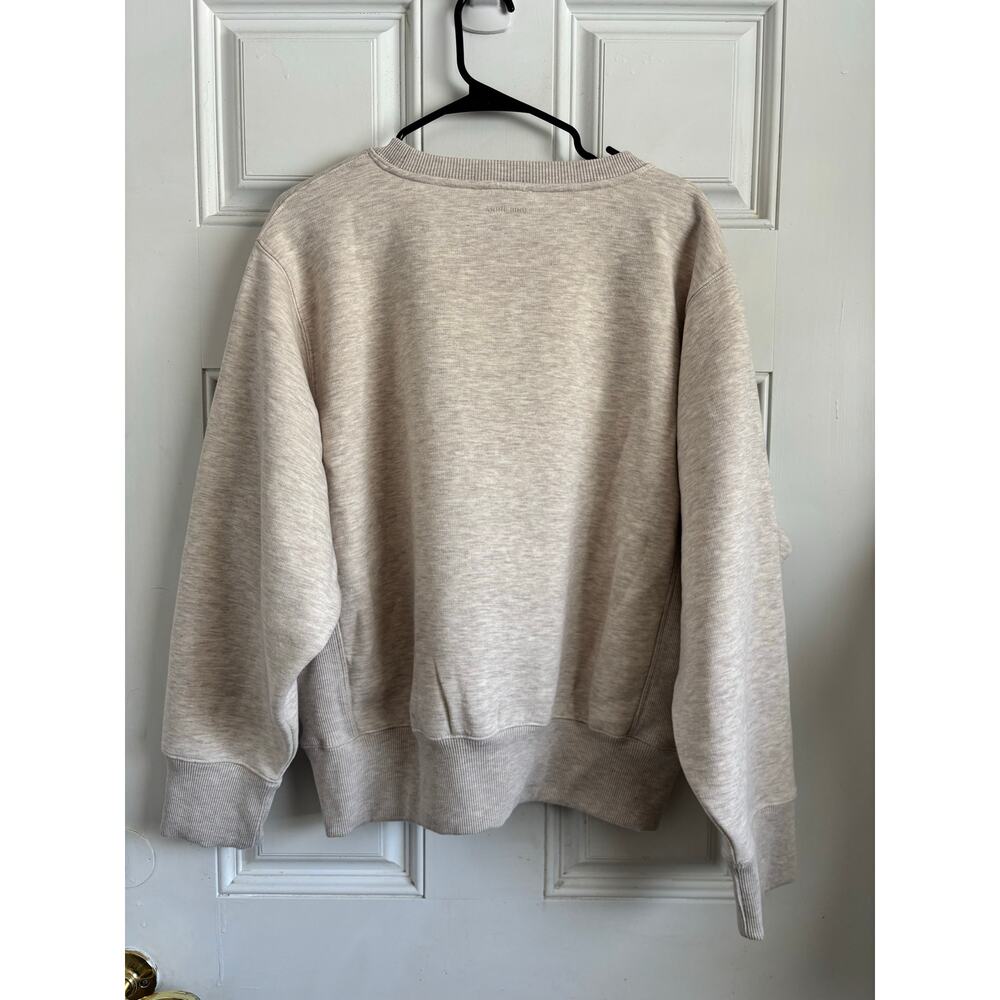 NWT Anine Bing Harry shrunken sweatshirt Oatmeal sie XL - Picture 4 of 6